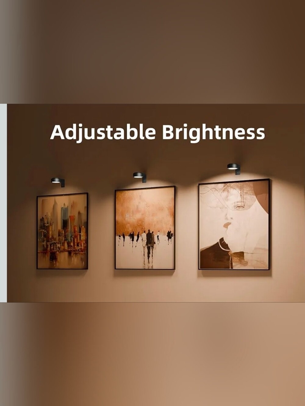 Adjustable Wall Art Spotlight Lamp - Black